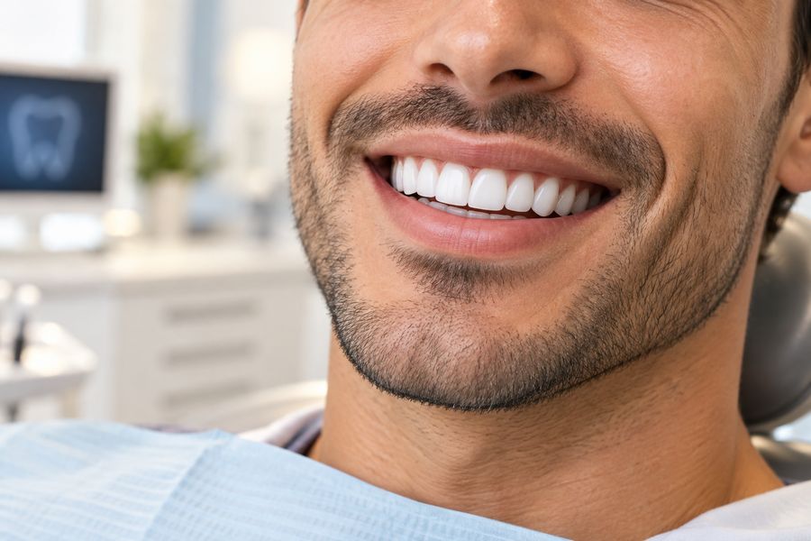 Close-up of a bright, even smile
